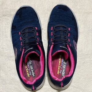 Skechers Women's Navy and Pink Sneakers